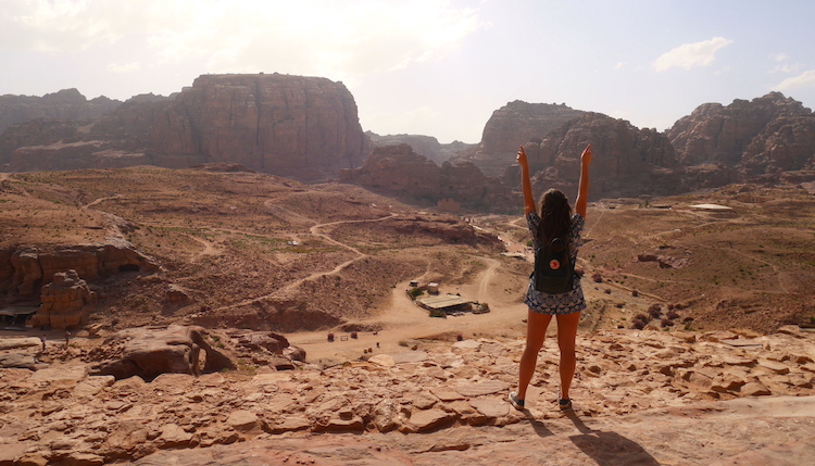 Uitzicht over wereldwonder jordanie