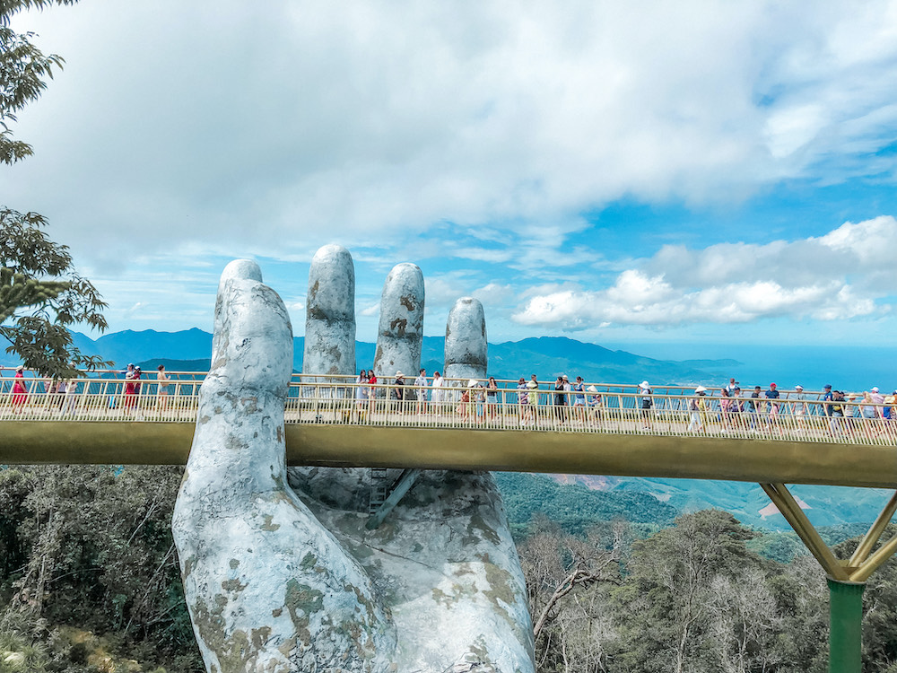 Vietnam Golden Bridge Brug der Handen