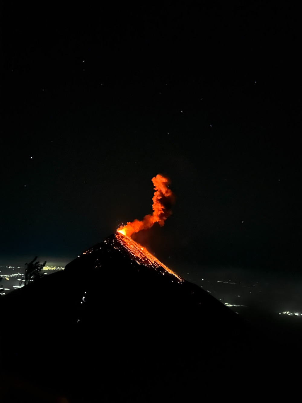 Vulkaan Fuego in Guatemala