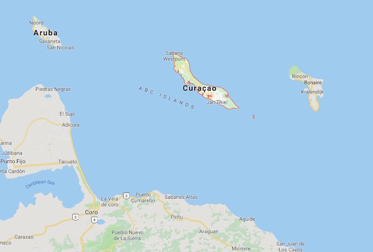 Waar ligt Curacao
