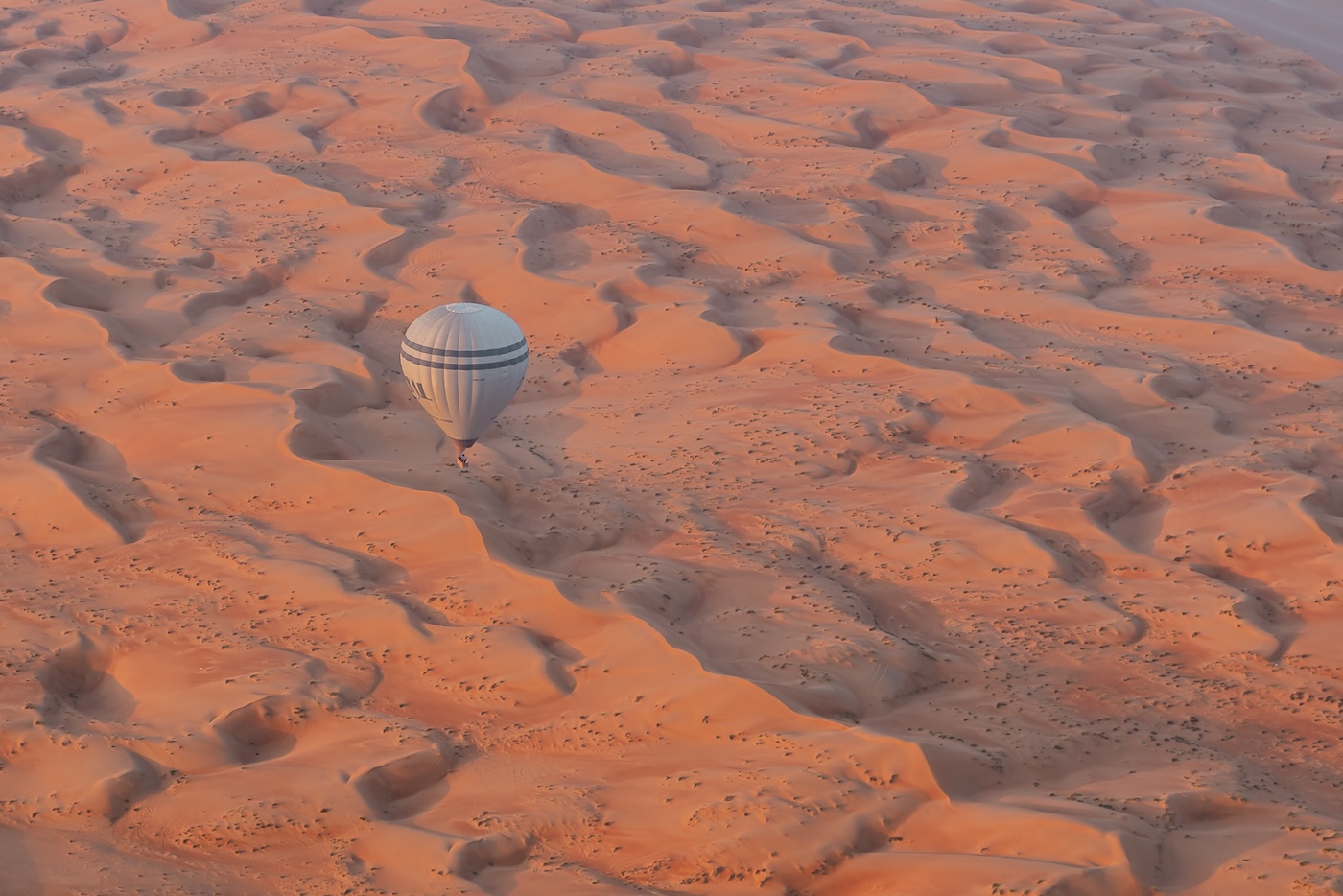 Wahiba Sand woestijn, luchtballon Oman