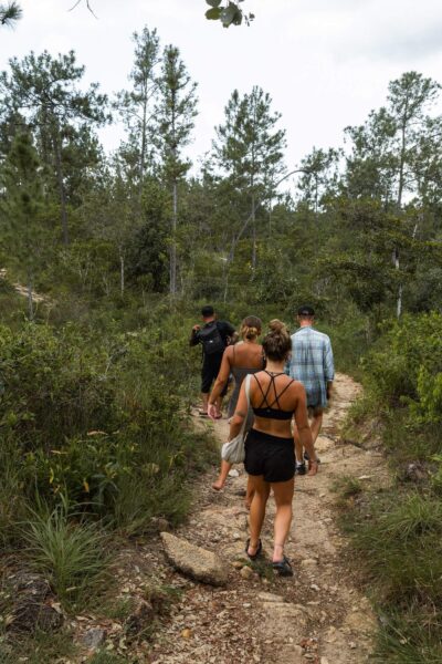 Wandelen door jungle, Belize