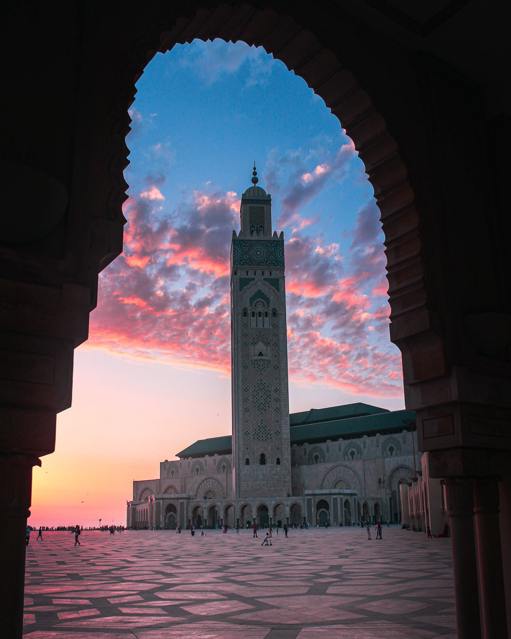 Wat te doen in Casablanca, Hassan II Moskee zonsondergang
