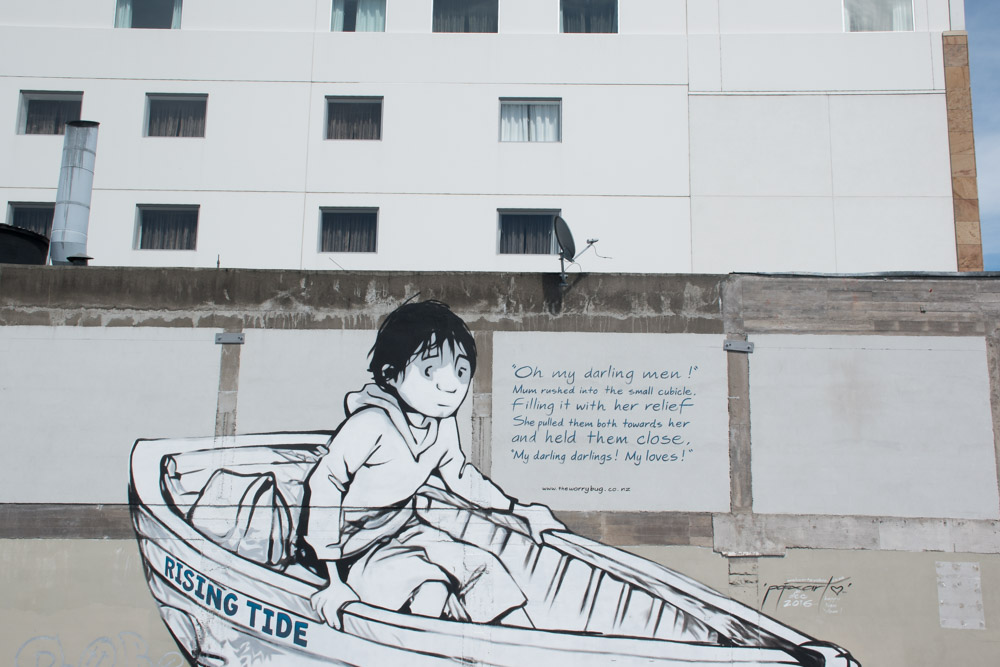 Wat te doen in Christchurch Nieuw Zeeland streetart