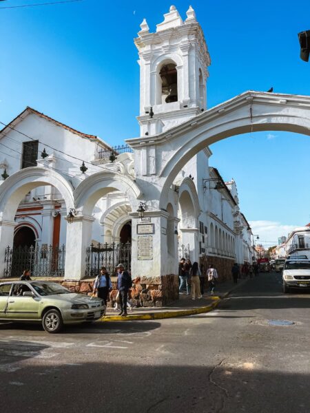 Witte kathedraal Sucre Bolivia