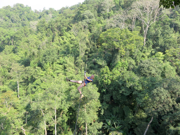 Ziplining laos Gibbon Experience Iris Timmermans