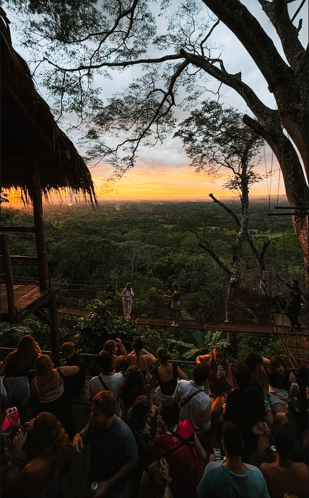 Zonsondergang uitzicht, Treehouse Nicaragua