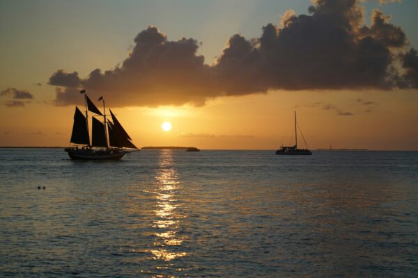 Zonsondergang en boten, Key West