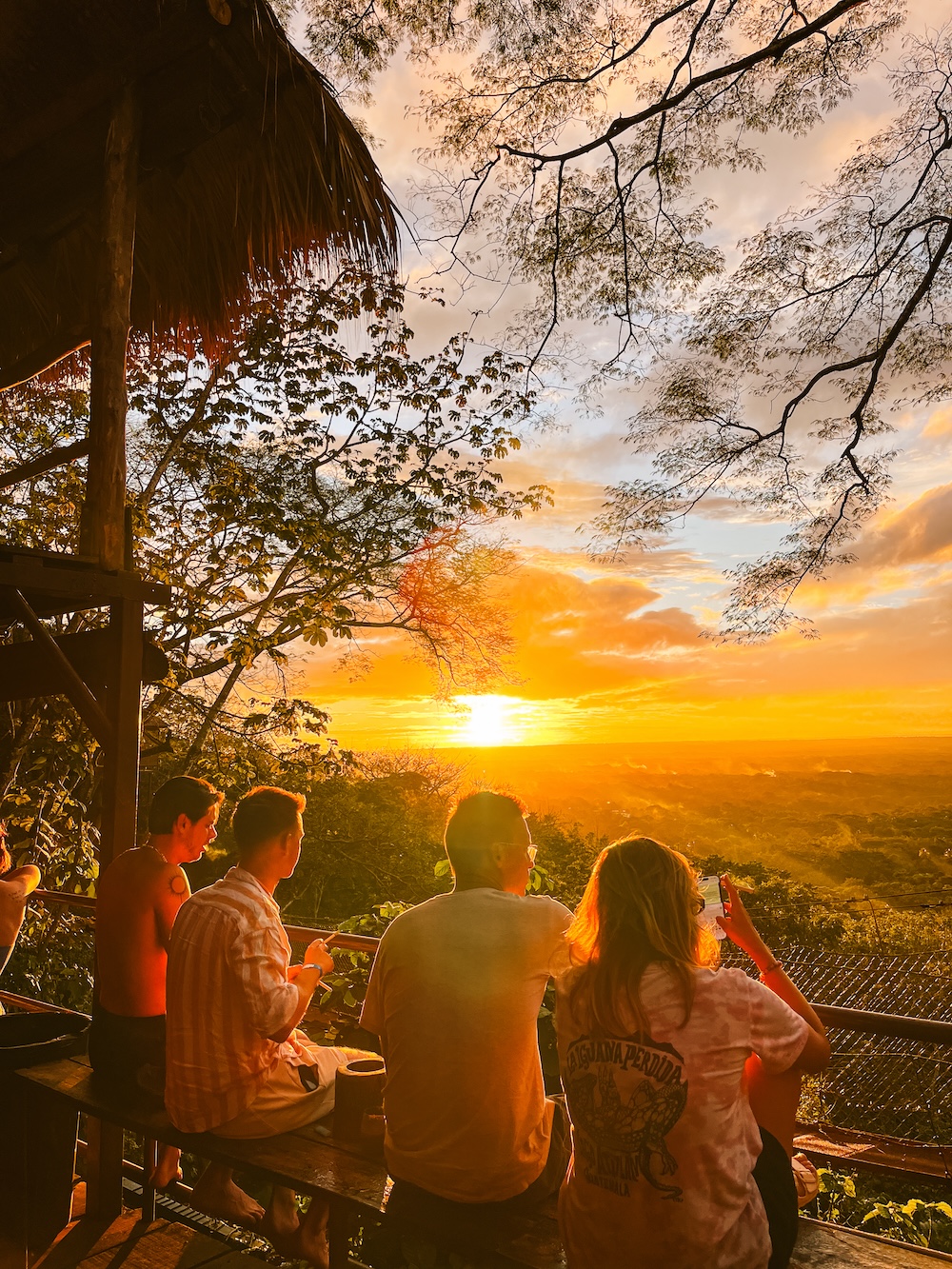 Zonsondergang uitzicht, Treehouse Nicaragua