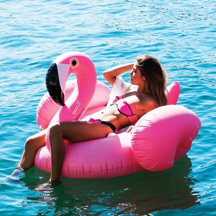 Zwembad speelgoed flamingo luchtbed