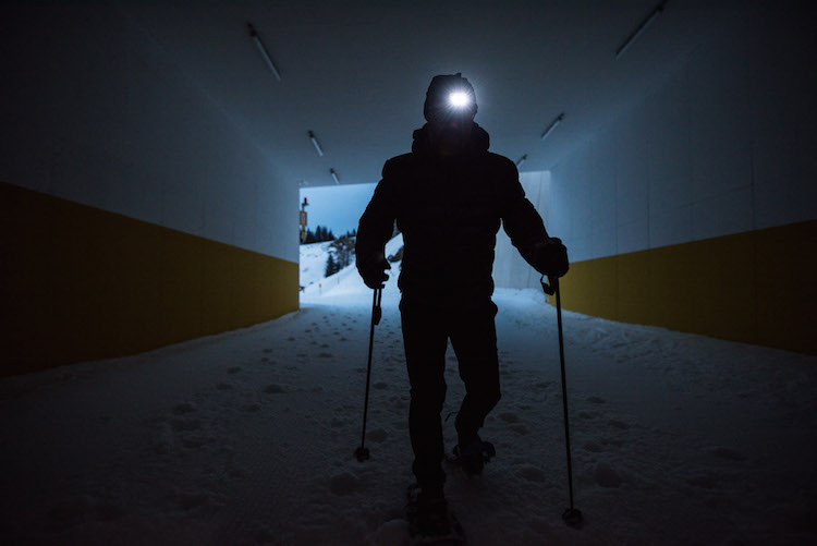 avond snowshoeing kitzbuheler alpen
