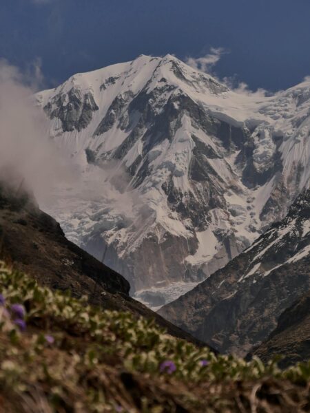 bergtop met sneeuw, Annapurna Base Camp Trek