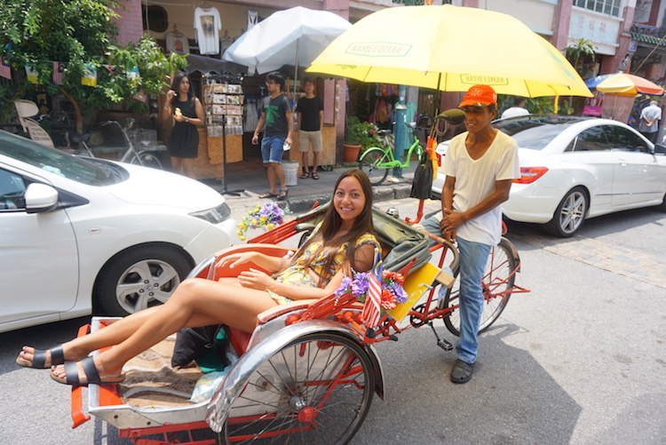 bezienswaardigheden penang maleisie riksja fietstour