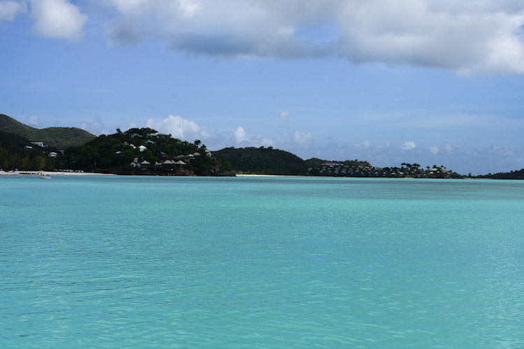 eiland antigua barbuda blauwe zee