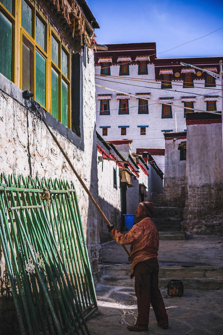 foto tibet dagelijks leven backpackreis