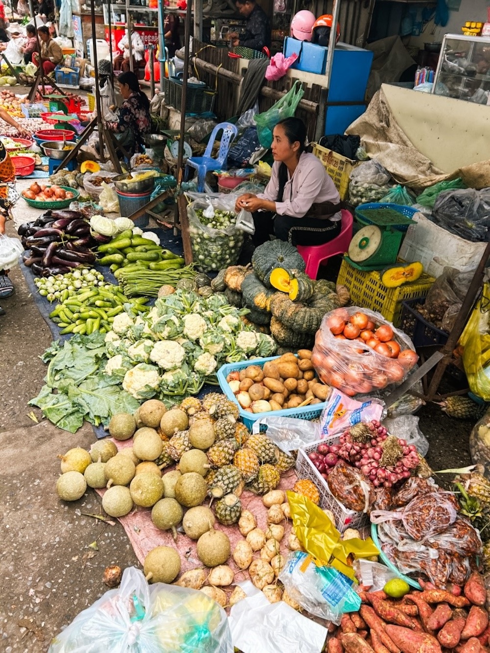 fruit en groente op de battambang markt