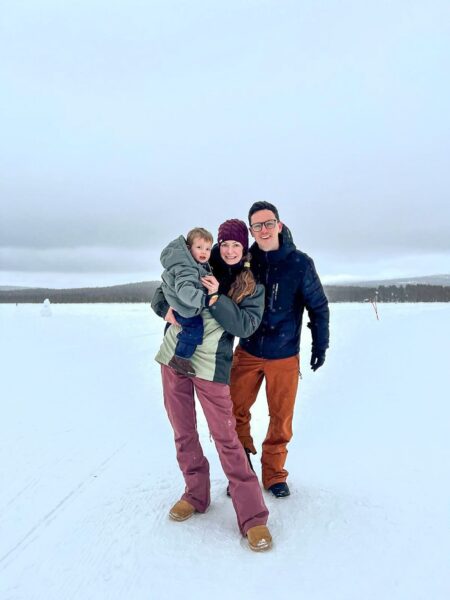 gezin in Fins Lapland