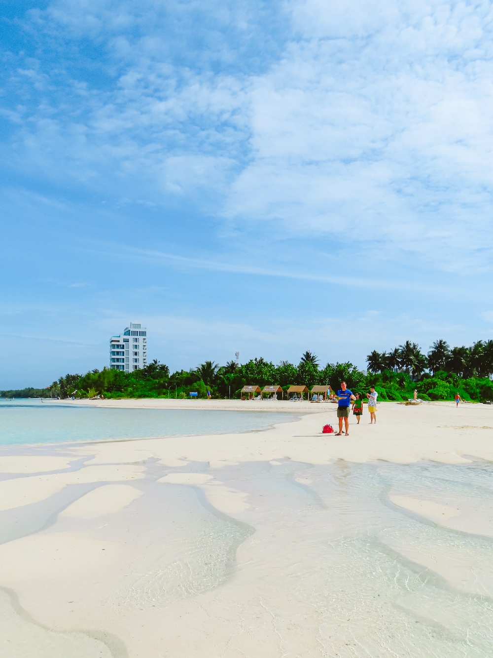 het strand van Dhiffushi