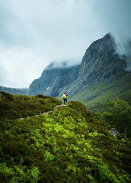 hiker in natuur Schotland