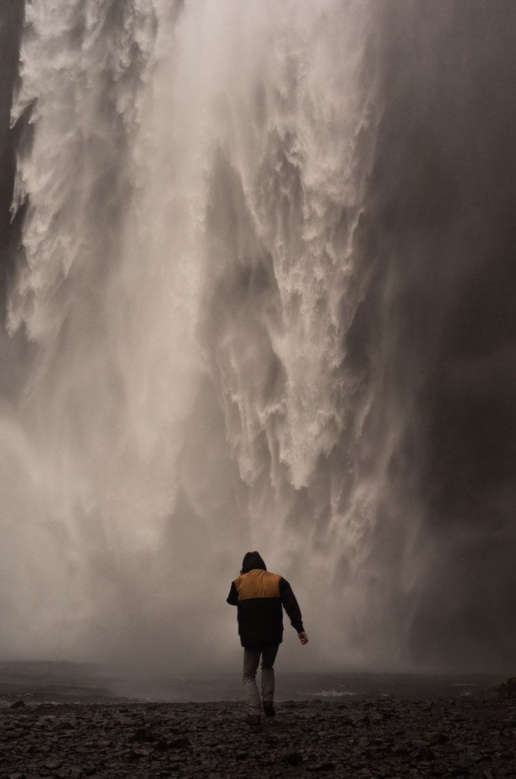 ijsland Skógafoss waterval