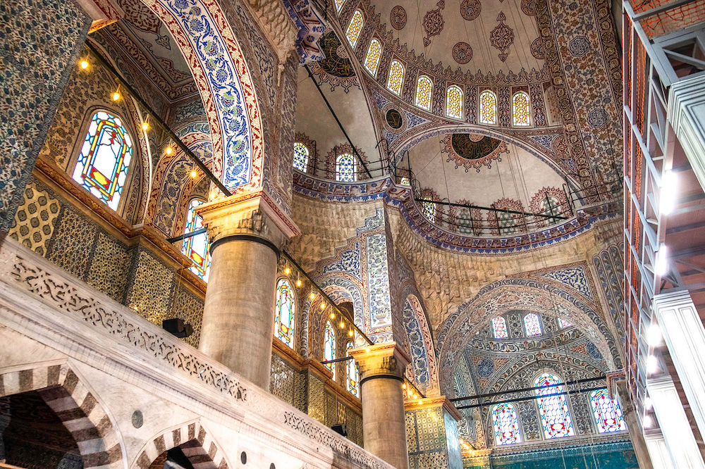 istanbul blauwe moskee binnen