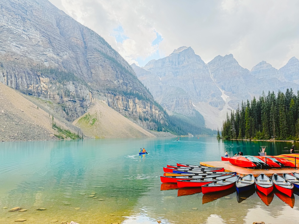 kanoën Moraine Lake, Banff National Park