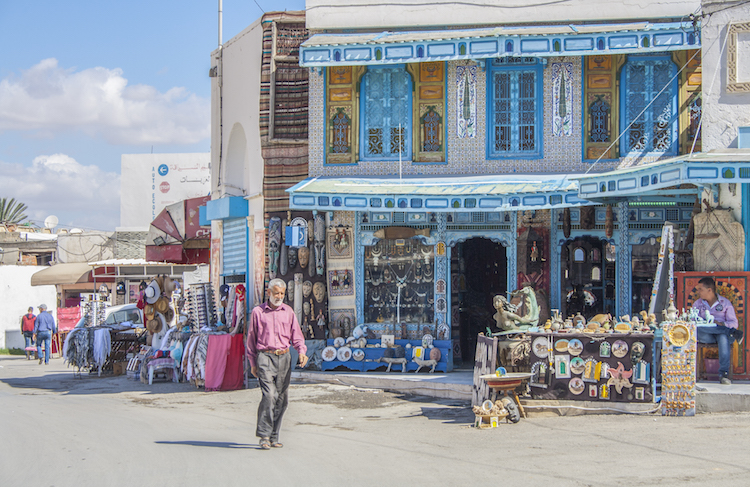 kleuren straten in tunesie