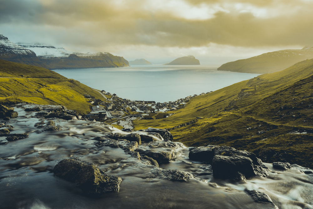 kliffen uitzicht Faroer Eilanden