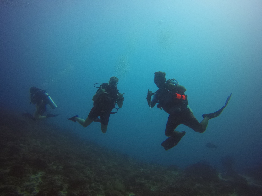 Malediven rashdoo onder water dive master maai