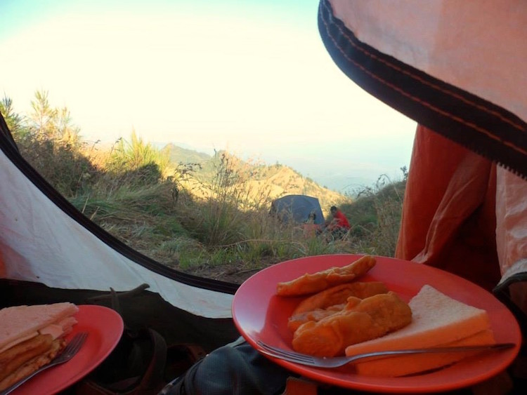 ontbijt trekking rinjani