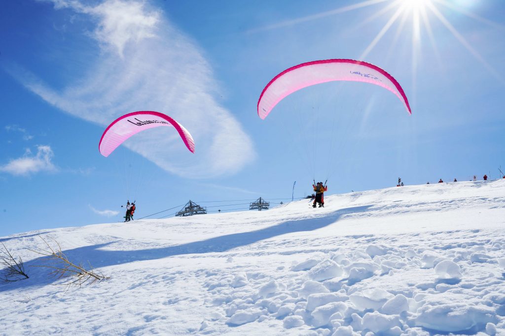paragliden wintersport frankrijk