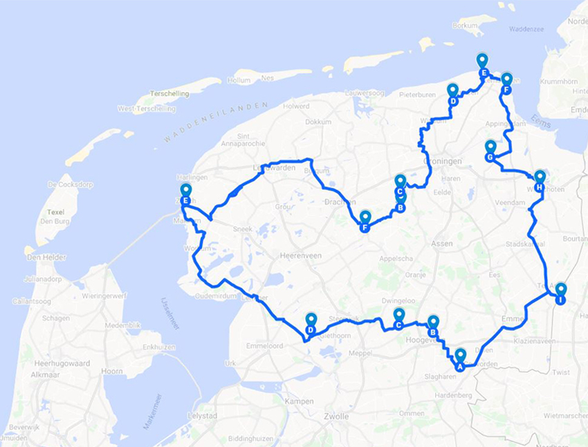 roadtrip wereldreis route door nederland
