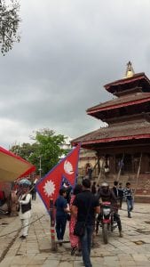 rode vlag tempel kathmandu nepal