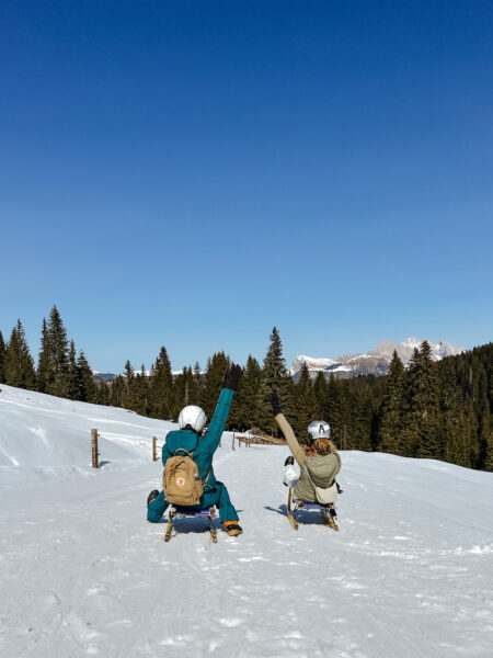 sleeën seiser alm tobogganing