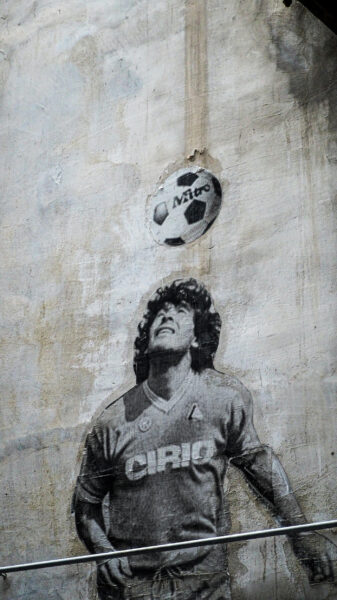 streetart Maradonna in Napels