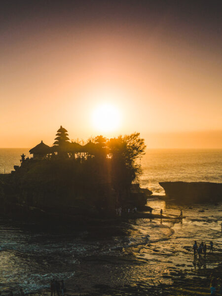 tanah lot tempel zonsondergang