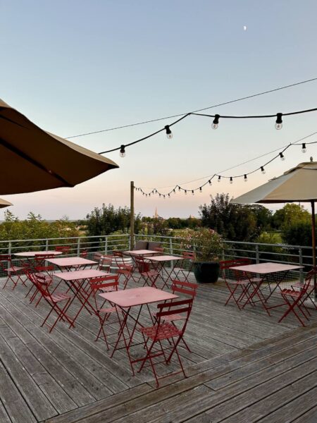 terras camping Huttopia Beaune