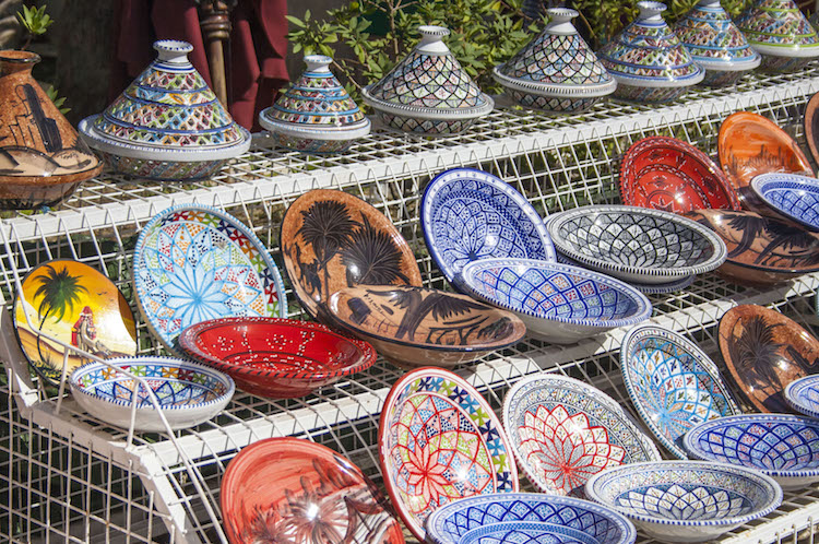 tunesie markt vakantie souvenirs