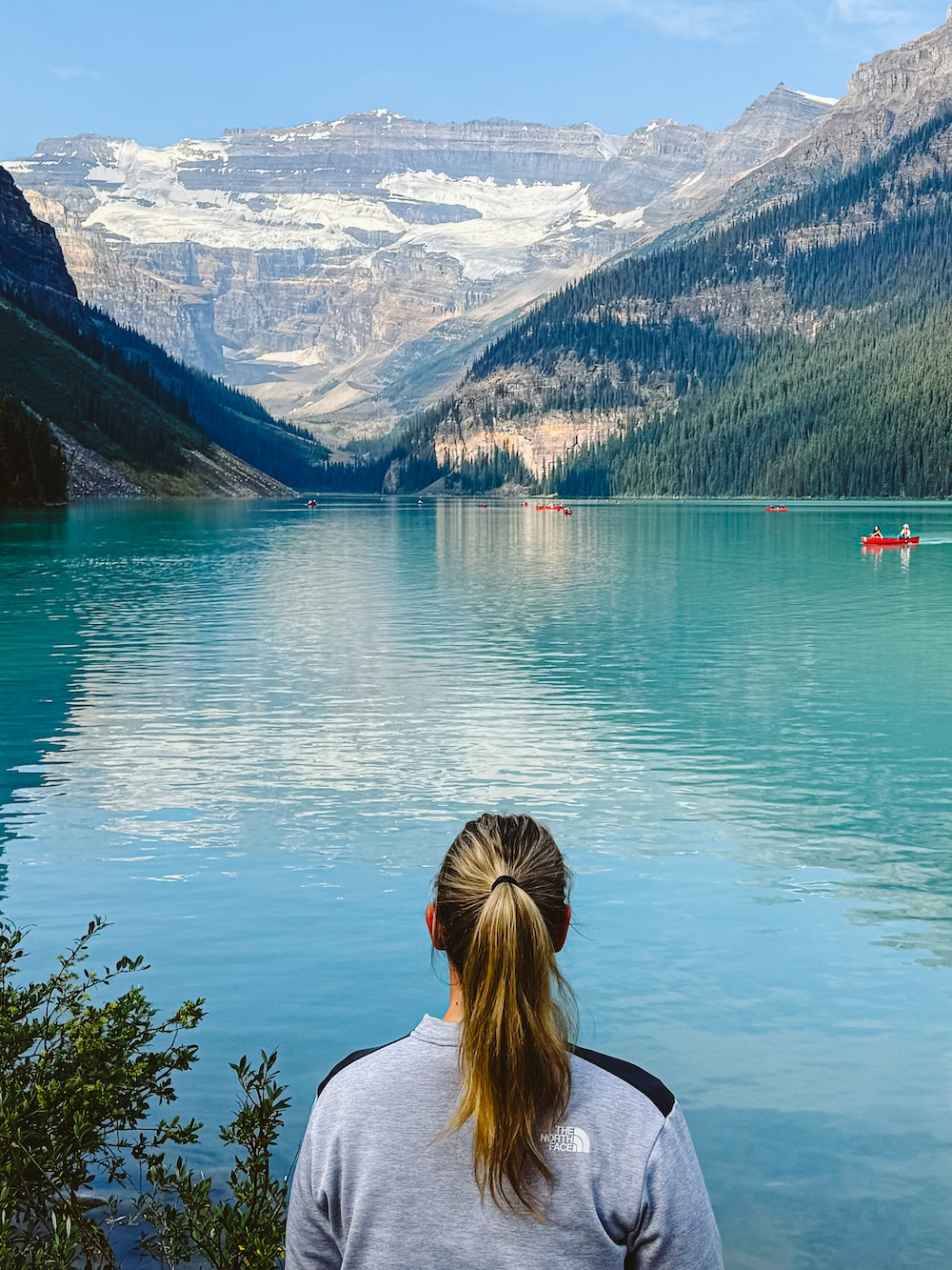 uitkijken over Lake Louise