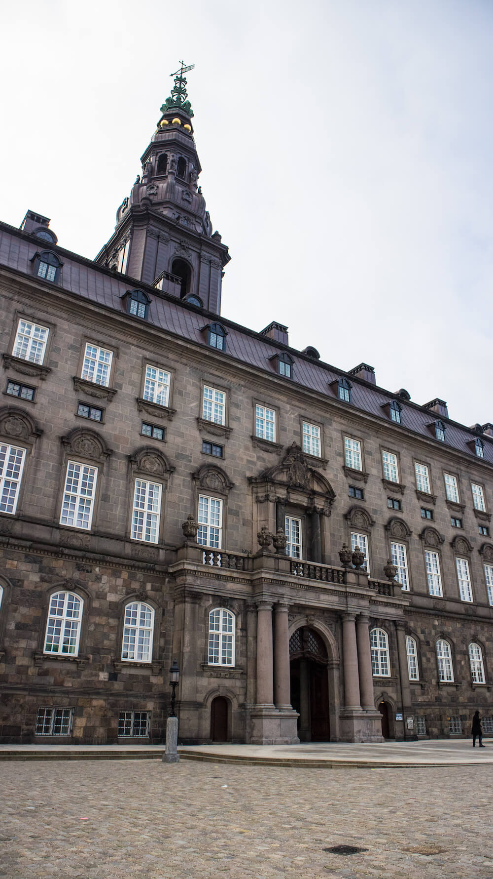 uitzicht christianborg slot kopenhagen winter