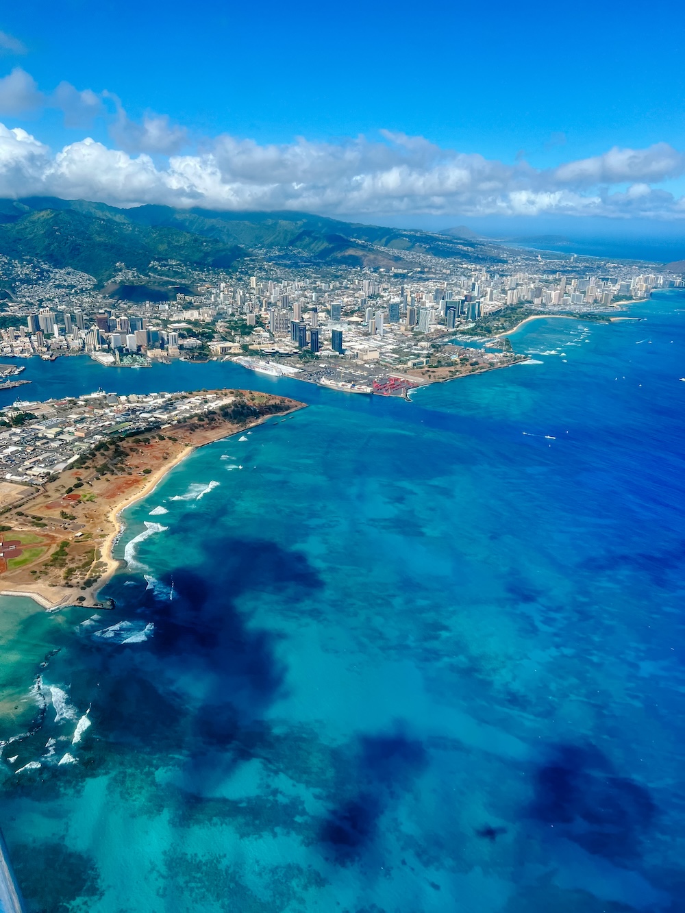 uitzicht helicoptervlucht Waikiki Beach