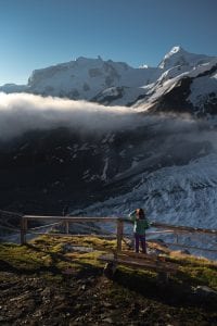 uitzicht in zwitserse alpen