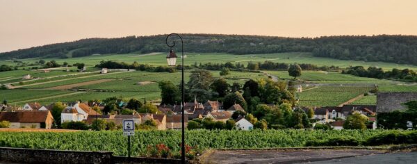 uitzicht vanaf camping in Beaune