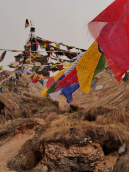 vlaggetjes langs Annapurna Base Camp Trek