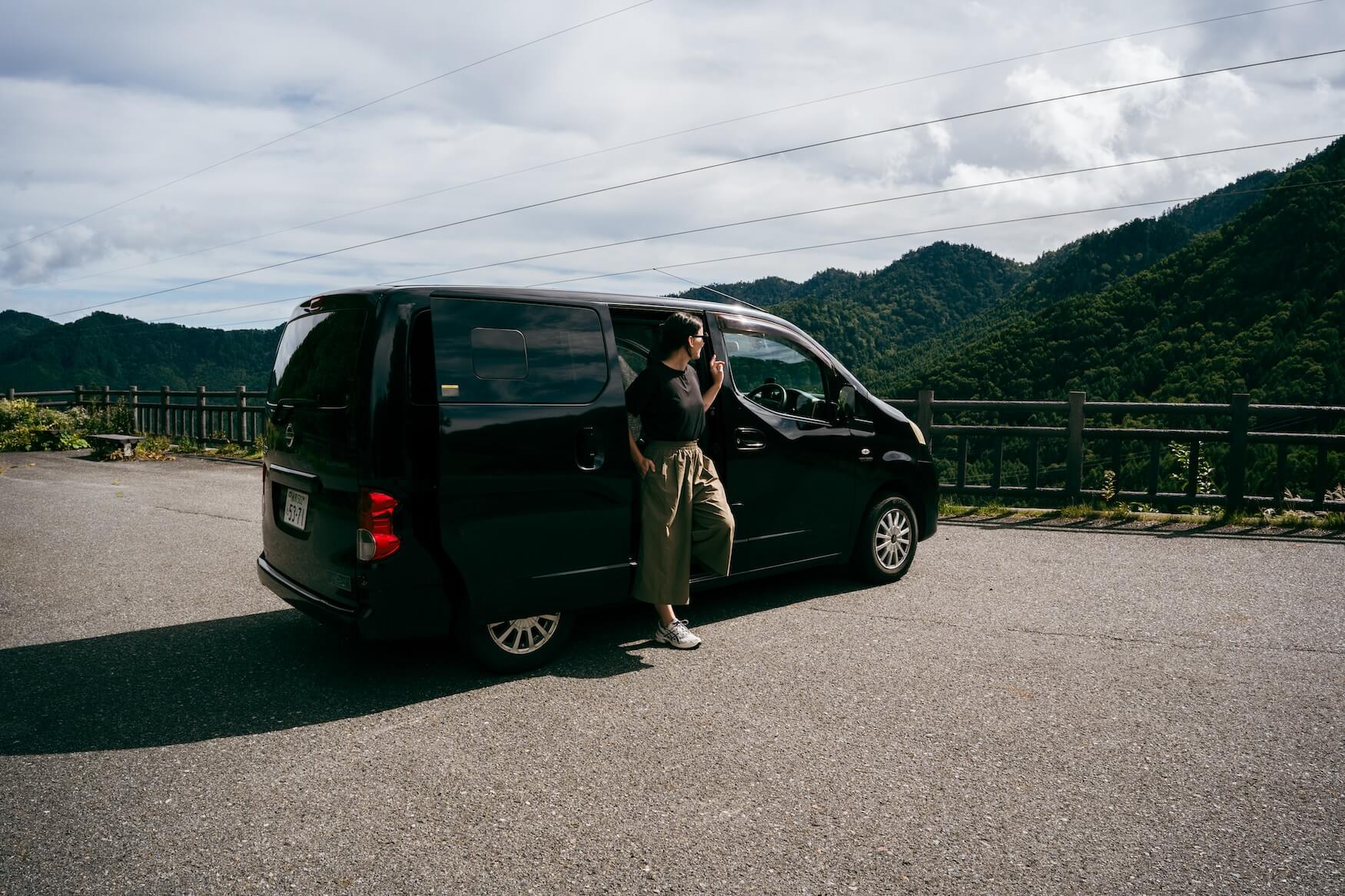 camper huren in Japan met uitzicht op Mount Fuji
