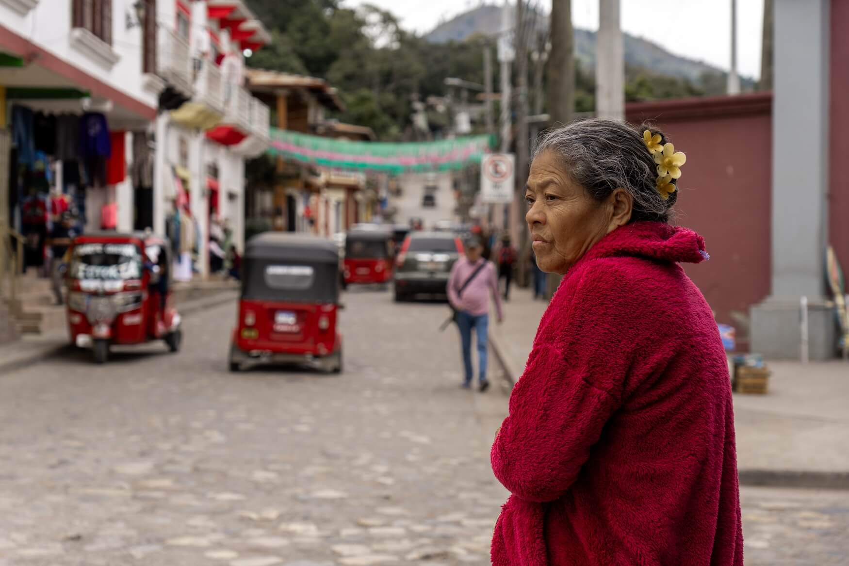 vrouw in Copan Ruinas