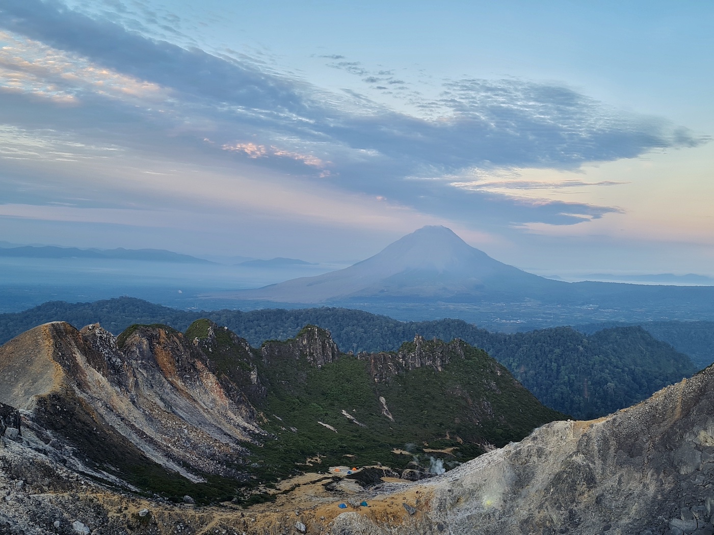 vulkaan Gunung Sibayak indonesie