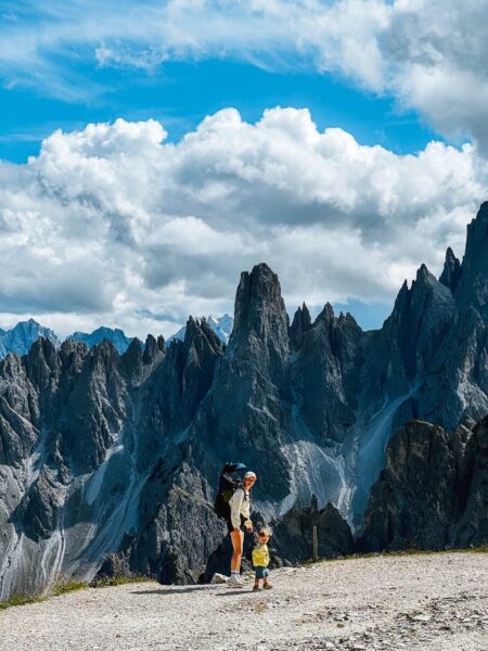 wandelen met kind in Dolomieten