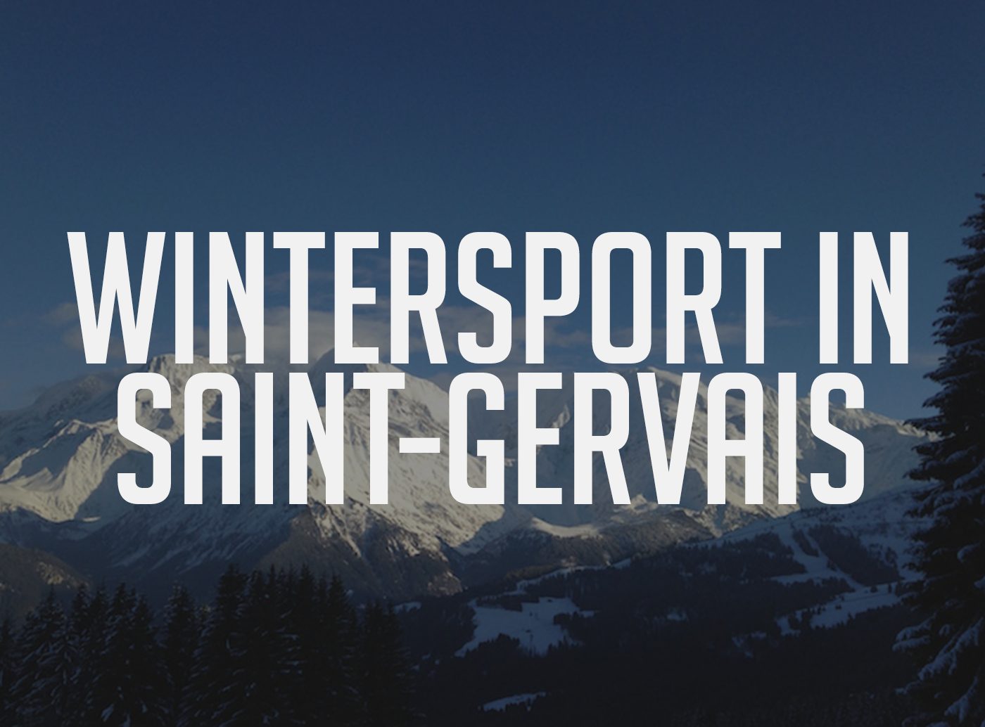 wintersport in saint gervais