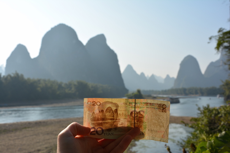 yangshuo-china-karstgebergte-20-yuan-biljet